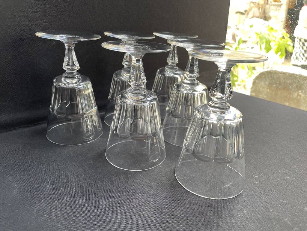 6 Baccarat Missouri red wine glasses - 20th century