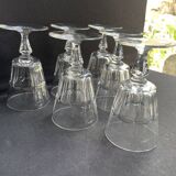 6 Baccarat Missouri red wine glasses - 20th century
