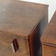 Tables de chevet cubiques du milieu du siècle en noyer, Tchécoslovaquie, années 1960, lot de 2