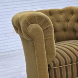 1950s, Danish relax chair, green furniture wool, ash wood.