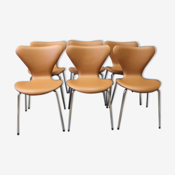 Ensemble de 6 chaises 3107 Arne Jacobsen