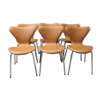 Ensemble de 6 chaises 3107 Arne Jacobsen