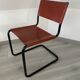 Set of 4 metal chair and tubular leather Matteo Grassi 1970