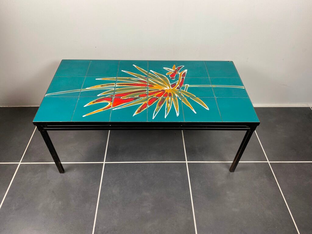 Vintage ceramic coffee table 1960