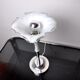 White fleur-de-lys lamp, murano glass, Italy, 1970