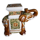 Éléphant porte-plante en céramique