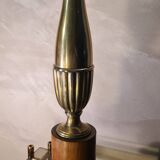 Very large classic luxury lamp bronze and wood