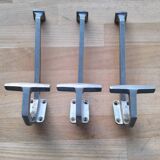 Set of 3 aluminum wall hooks 1960