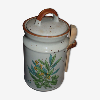 Pot à olive ancien en porcelaine