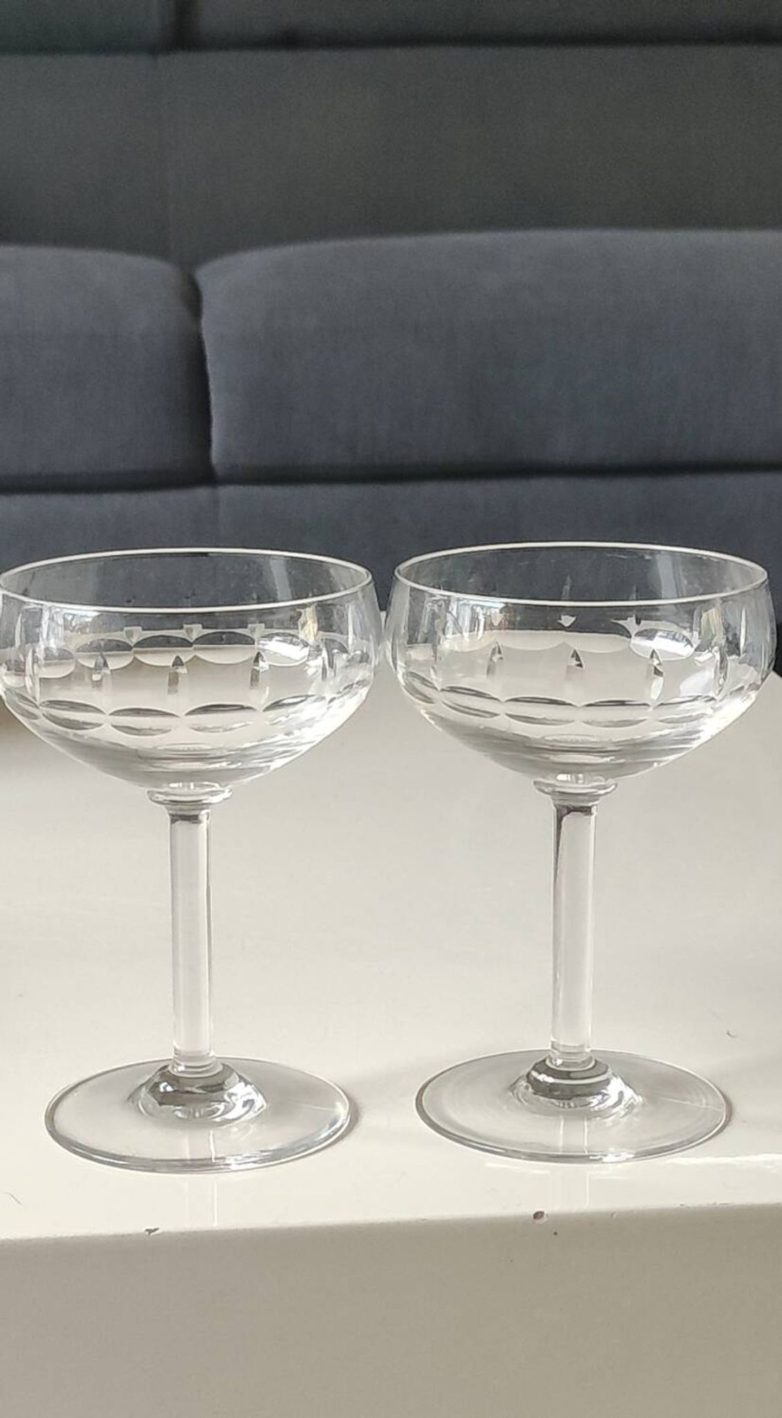 Lot of 4 x Champagne Coupes / Doyen Glassware. Art Deco 1930s.