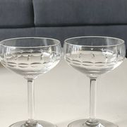 Lot of 4 x Champagne Coupes / Doyen Glassware. Art Deco 1930s.