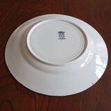 Flat plate in ironstone "Medallion" blue from St Amand and Hamage