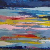 Peinture ciel abstraite