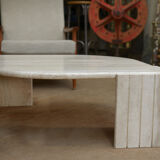 Table basse œil en travertin 1970