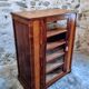 Antique shop display cabinet – Pine wood – 1920s/30s – On wheels