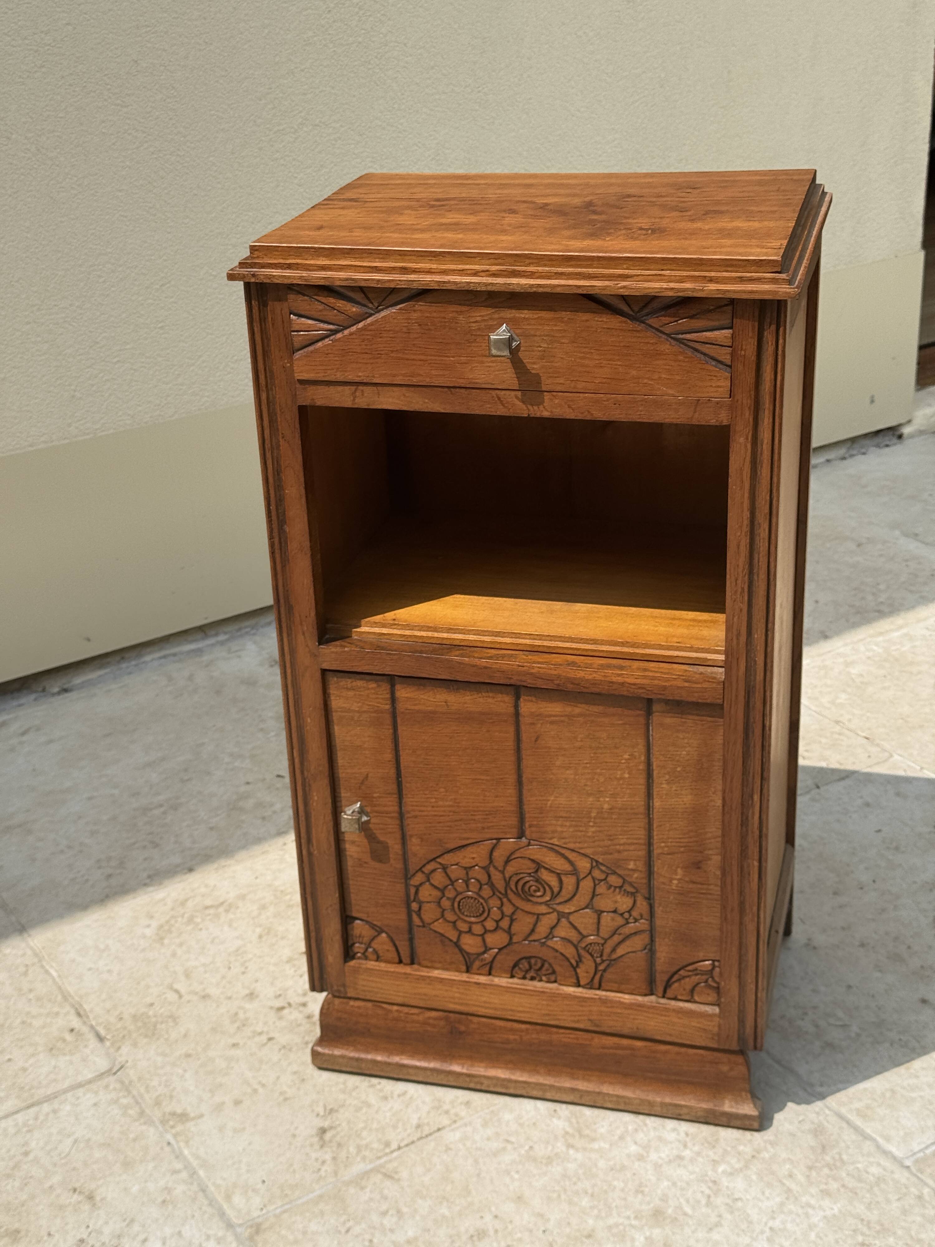 Art Deco bedside or jam cabinet H77.5