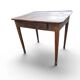 Table à jeux ancienne style Louis XVI en bois patiné