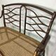 Turned wooden bench with caning by Thonet, Austria
