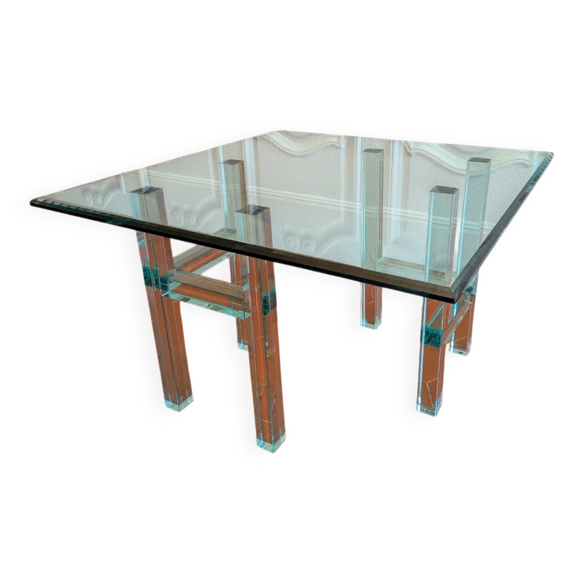 Glass coffee table