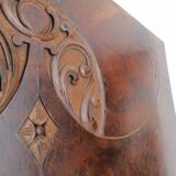 Art Nouveau Secessionist Carved Burr Walnut Wood Wall Hanging 1900