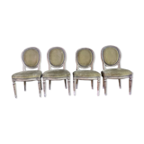 4 chaises médaillons louis xvi 19eme