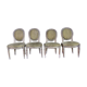 4 chaises médaillons louis xvi 19eme