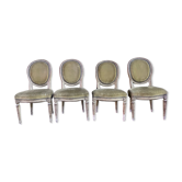 4 chairs medallions louis xvi 19th