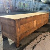 Antique solid wood storage bench – (sanded and ready to be treated)