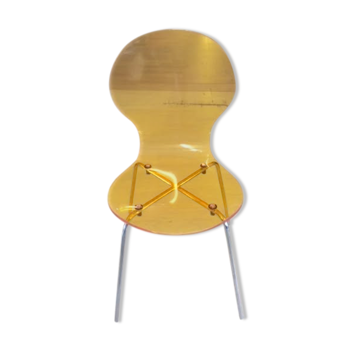 Polycarbonate chair and chrome legs