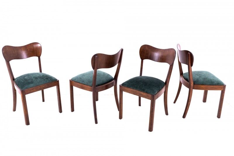 Art Deco table set, Poland, 1930s. After renovation.