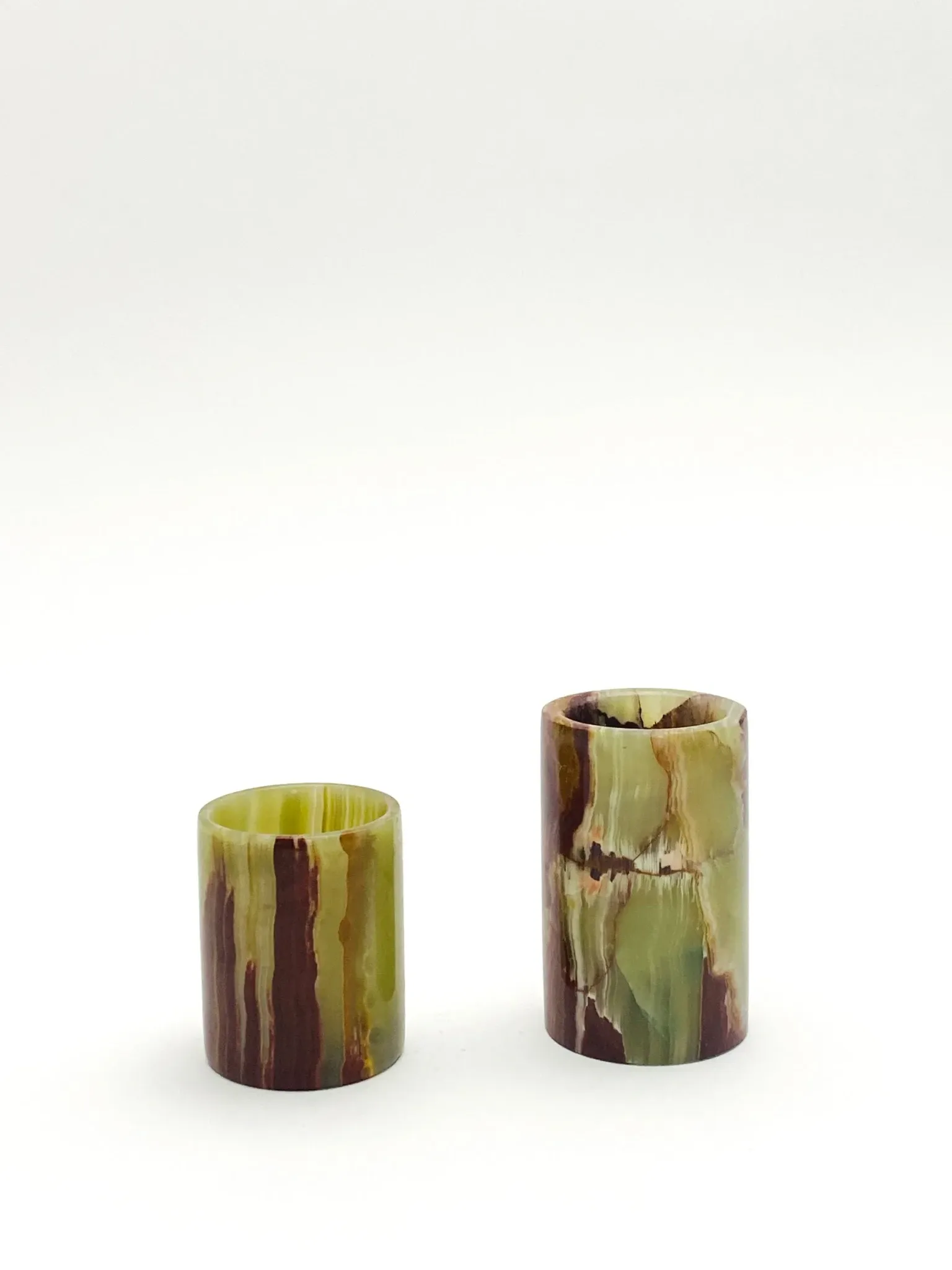 Pair of onyx candlesticks