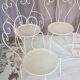 Lot of 6 metal garden seats