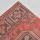 Tapis couloir vintage corail et beige aux motifs orientaux adoucis