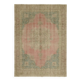 Handmade Turkish Contemporary 1980s 286 cm x 390 cm Beige Wool Carpet
