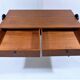 Vintage teak desk with black scissor legs 1960's