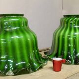 Set of 4 Large Tulips in Opal Glass, Height 32 cm