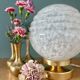 Vintage Art Deco globe table lamp in white Clichy glass