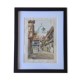 Watercolor by Alfred Doll representing "a street of Riquewihr" - 30 x 37cm