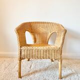 Vintage rattan armchair