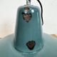 Large Industrial Petrol Enamel Factory Pendant Lamp, 1960s