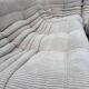Original ligne roset togo set 3z, 2z + corner beige corduroy in new condition!!