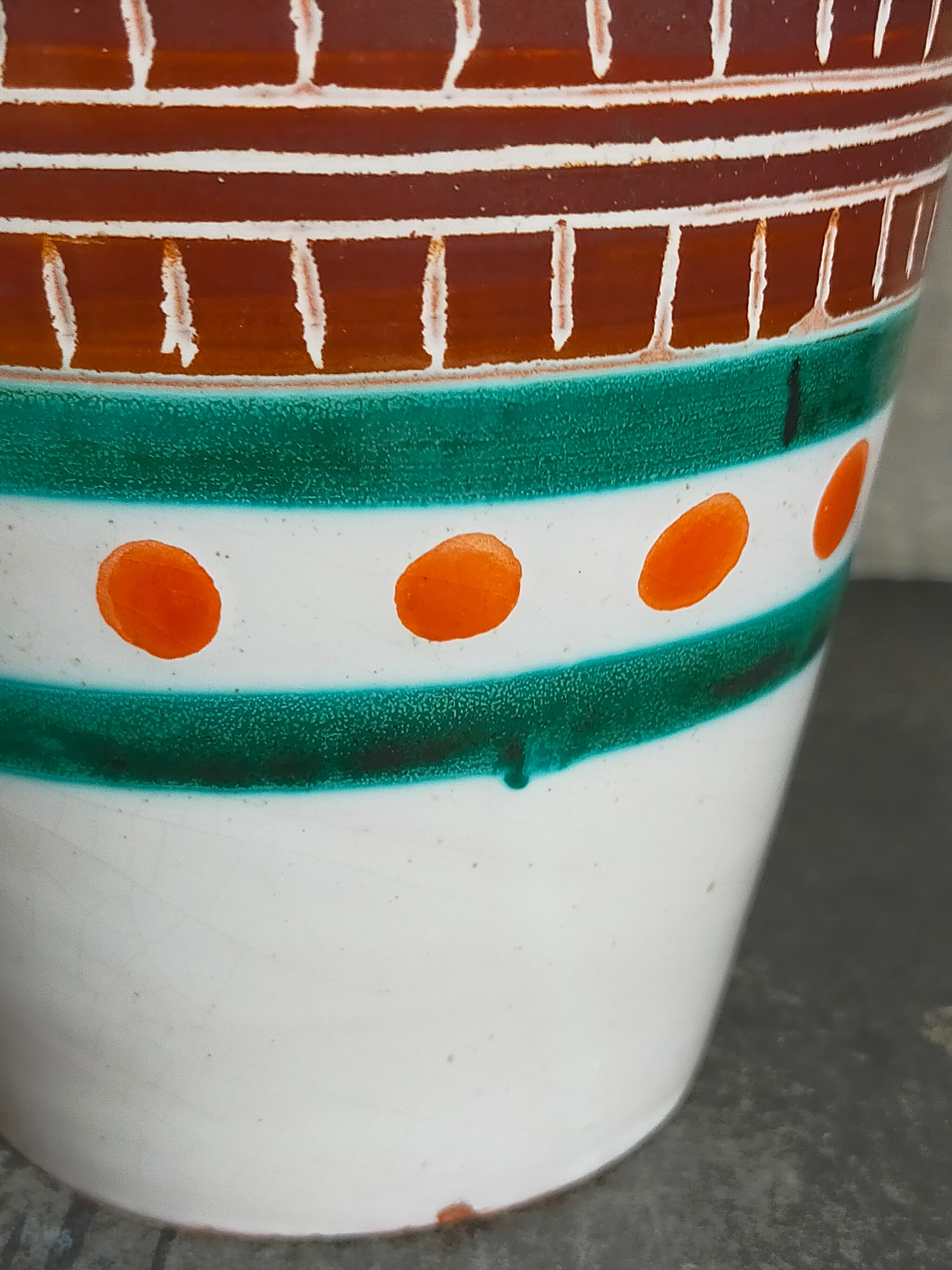 Vintage ceramic vase A. Fazio Vallauris 50s