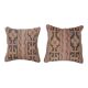 Set of 2 vintage Turkish cushion covers 46x46 cm