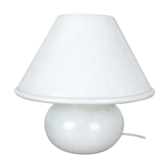 "Mushroom" glass table desktop light made by Glashütte Limburg Germany 1970s No2