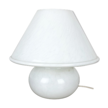 "Mushroom" glass table desktop light made by Glashütte Limburg Germany 1970s No2