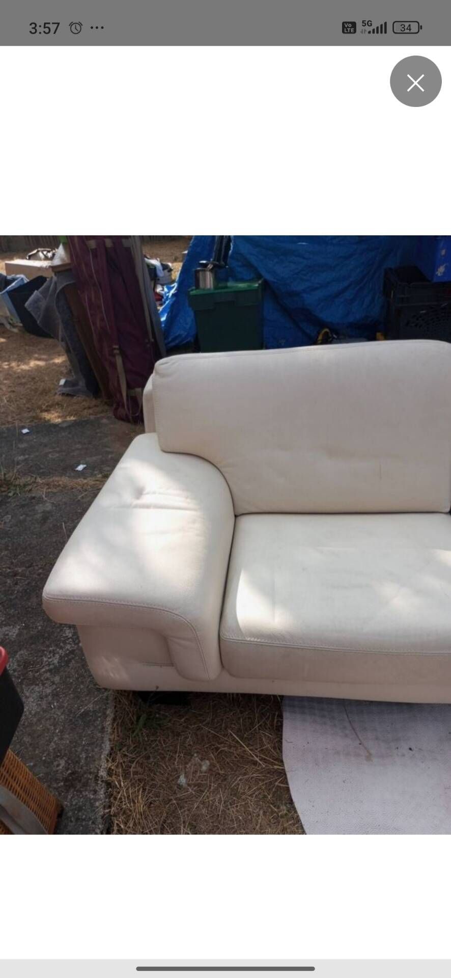 Canapé vintage en cuir 3 place
