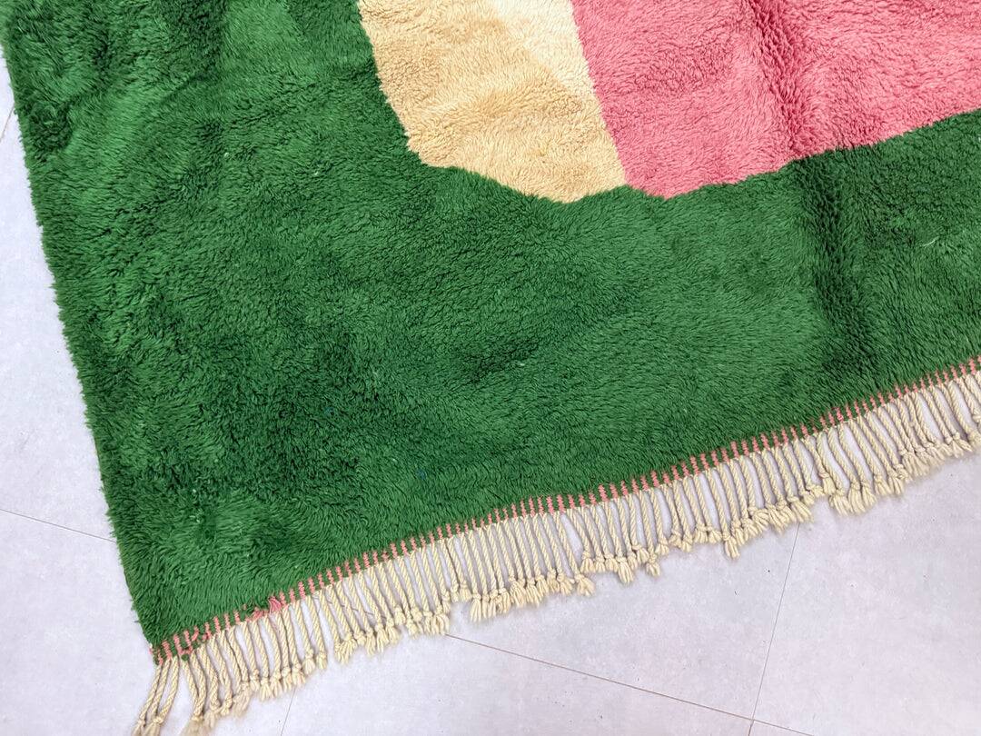 Custom green Moroccan rug 2.5/1.6