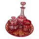 Night toilet set in crystal, late 19th century.