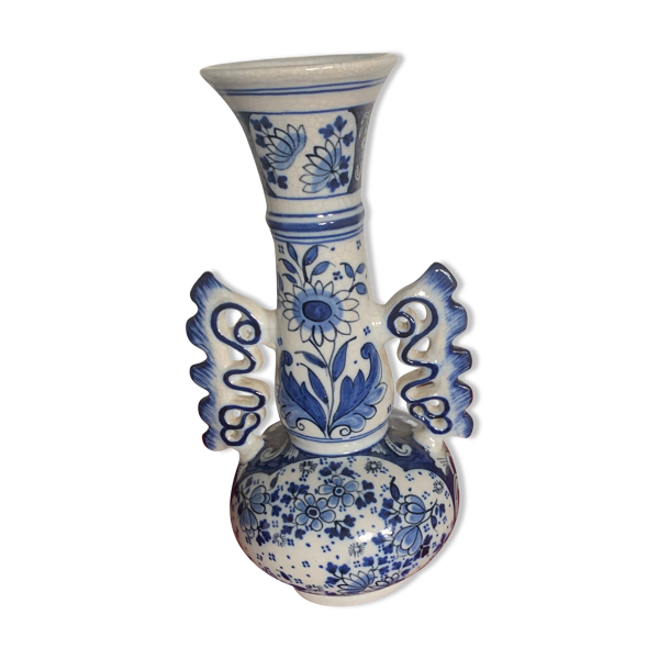 Vase chinois de style kangxi Vase en porcelaine blanche et bleu 