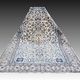 Persian Iran Nain Wool and Silk Oriental Rug: 3.10 X 2.08 Meters